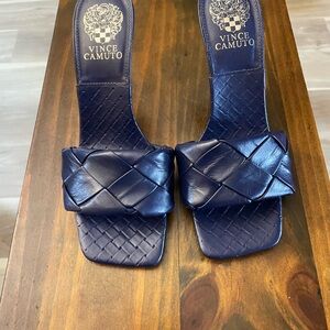 Vince Camuto Blue Quilted Heels